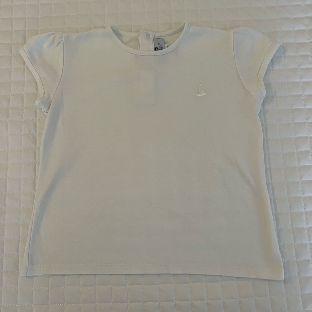 Nantucket Kids Girls Pima Play Tee Size 6 In White